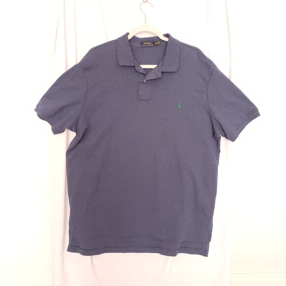 Polo Ralph Lauren Blue Short Sleeve Collard Polo Shirt Size XL 100% Cotton - Picture 1 of 16
